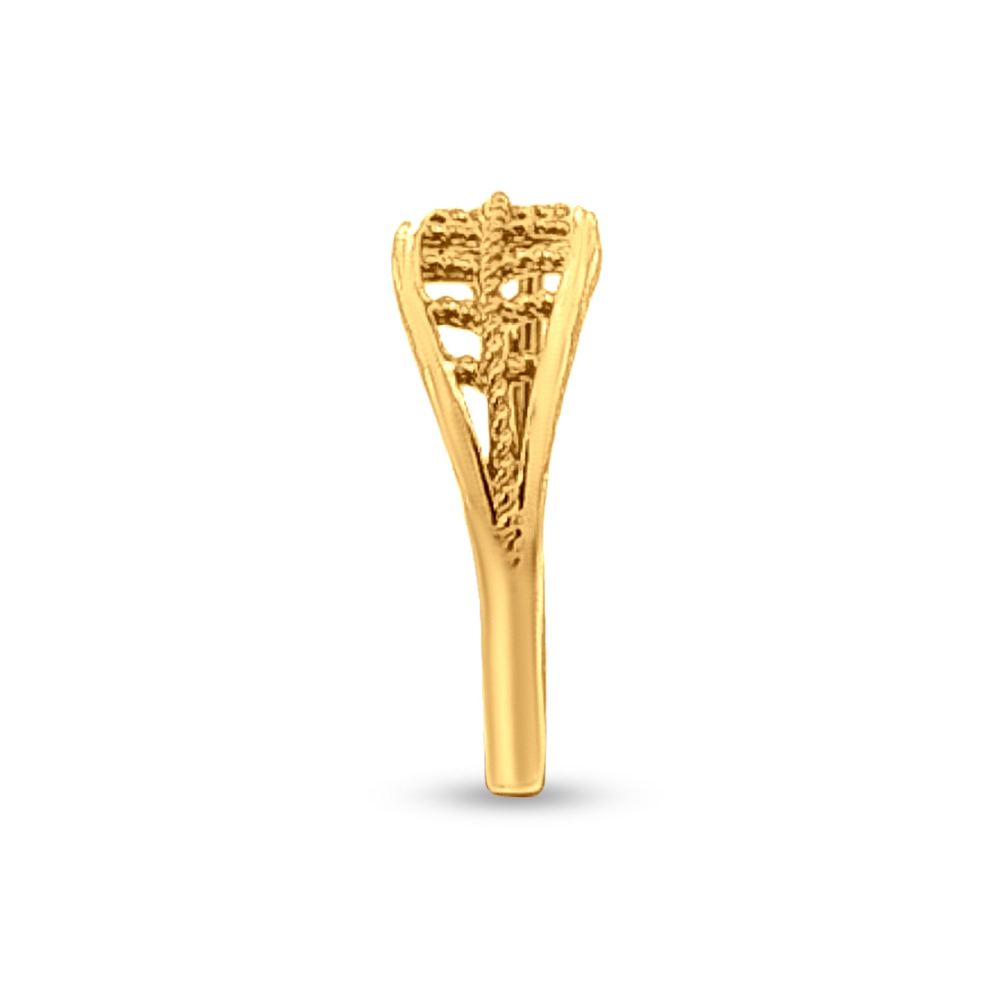 22k Gold Split Shank Designer Ring