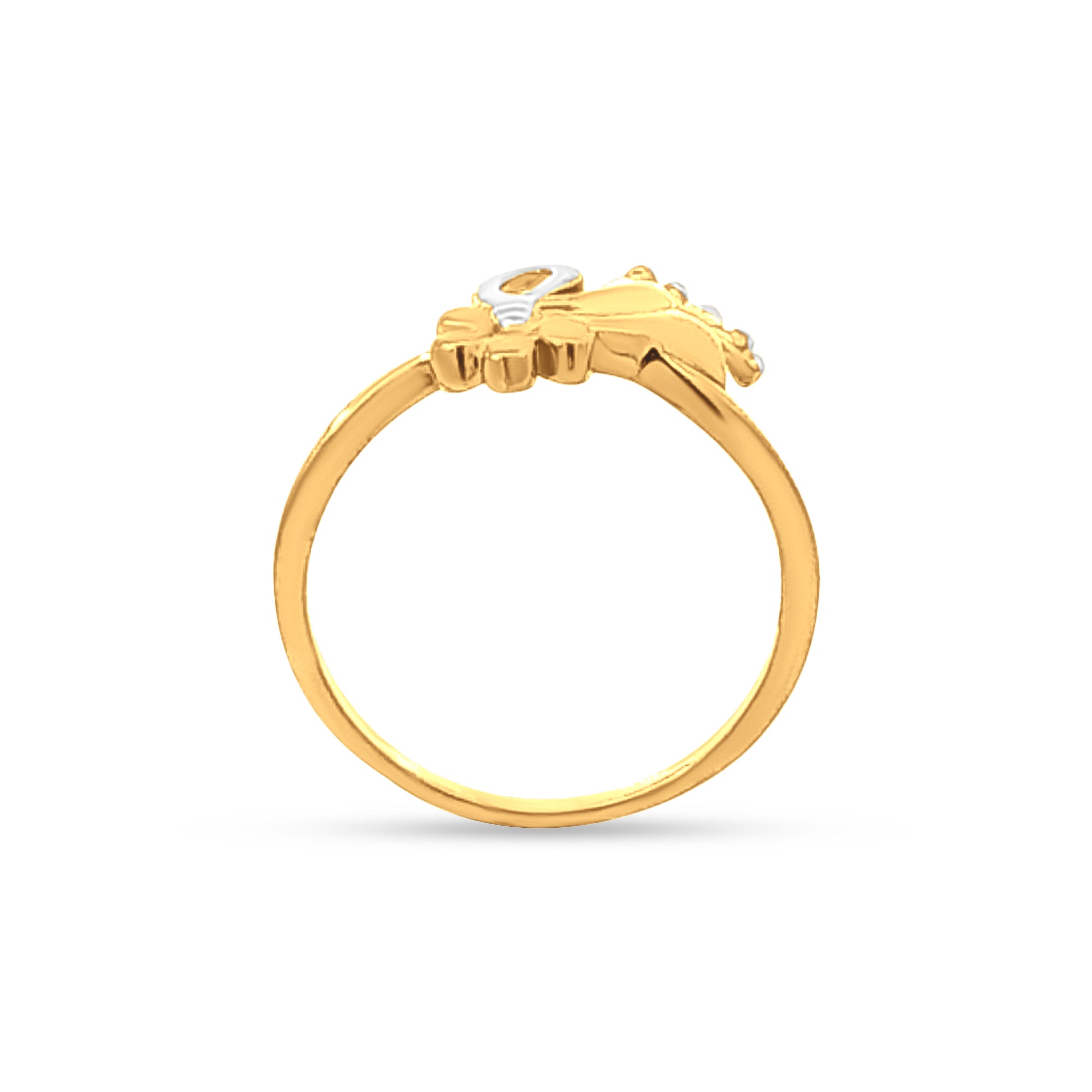 22k Gold Floral Designer Fashion Ring