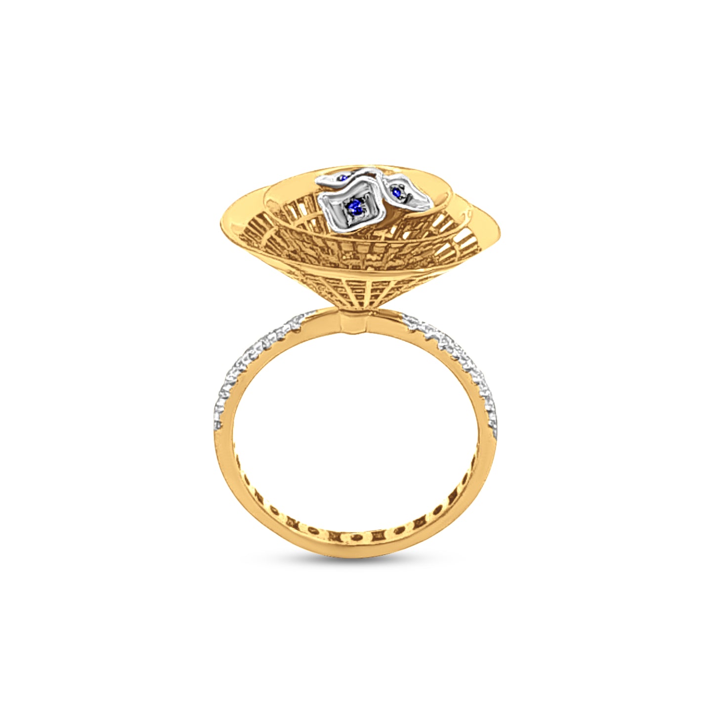 18k Gold Floral Bouquet Ring