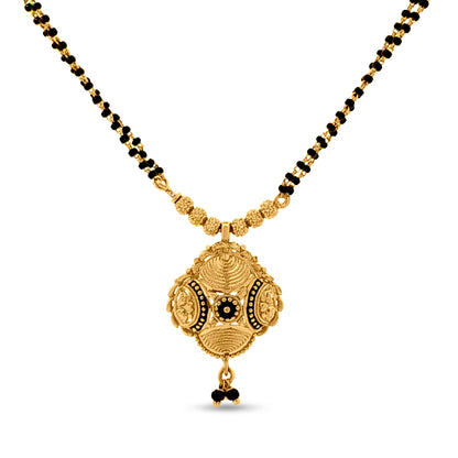 22K Gold Classic Mangalsutra with Double Layered Chain