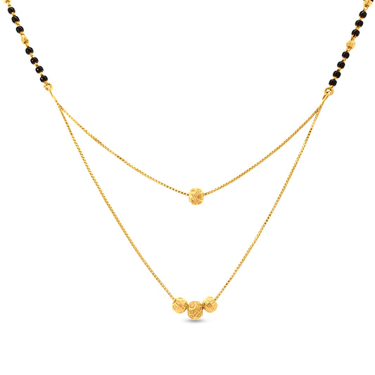 Kavya 22K Gold Layered Mangalsutra with Hanging Golden Balls