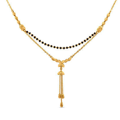 Riya 22K Yellow Gold Indo-Western Layered Mangalsutra