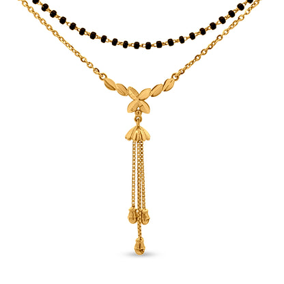 Riya 22K Yellow Gold Indo-Western Layered Mangalsutra