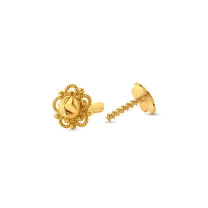 22k Yellow Gold Floral Nose Pin