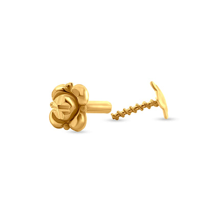 22k Gold Rose-Like Nose Pin