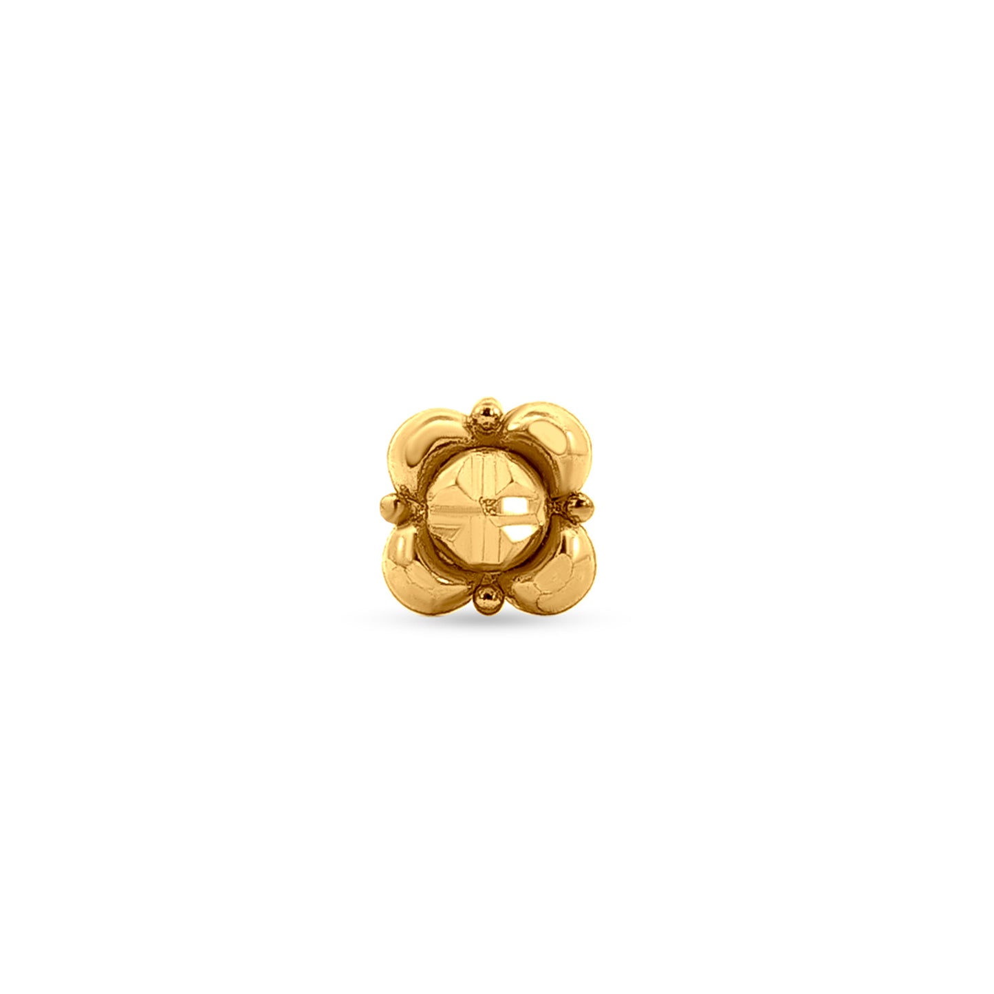 22k Gold Rose-Like Nose Pin