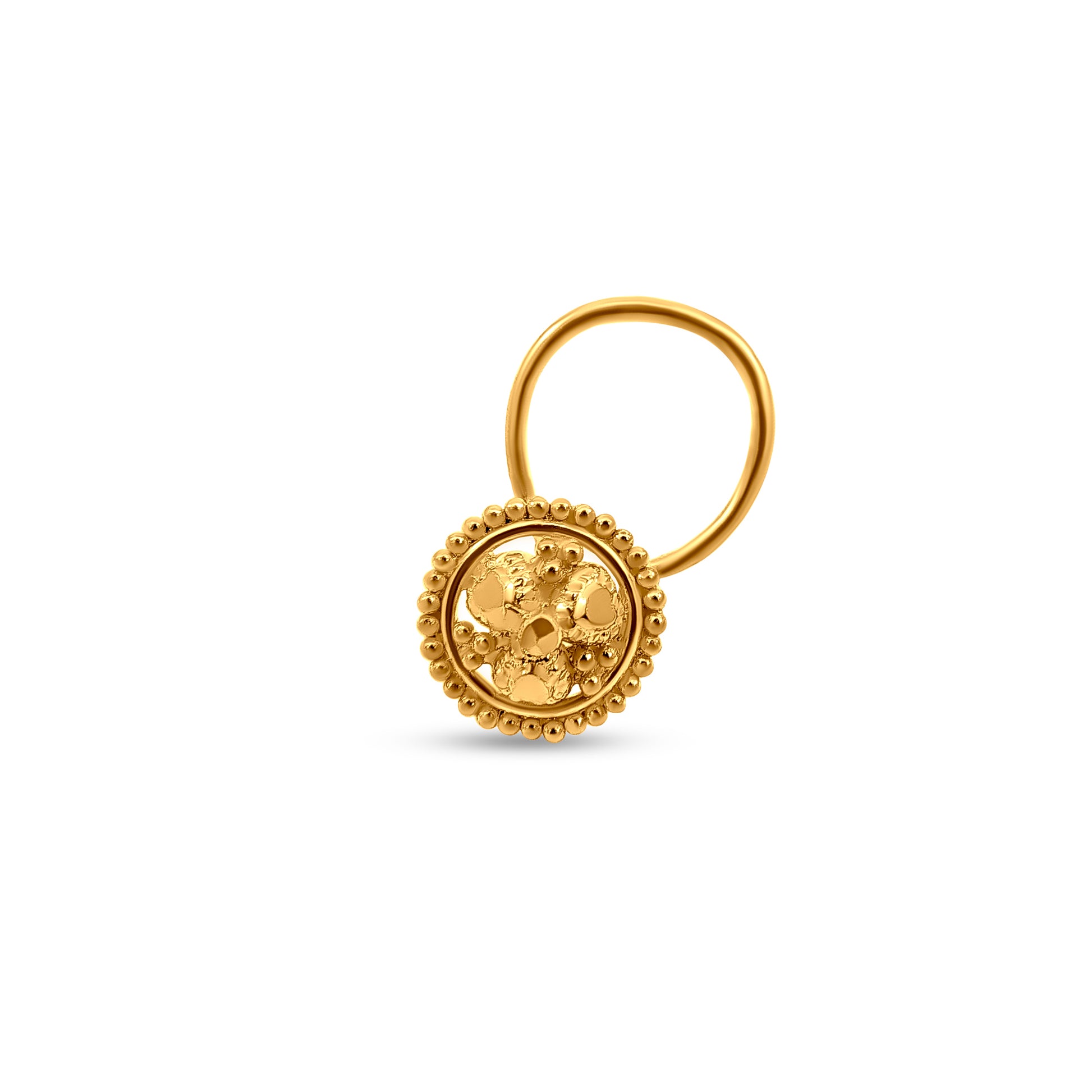 22k Gold Wired Round Nose Pin