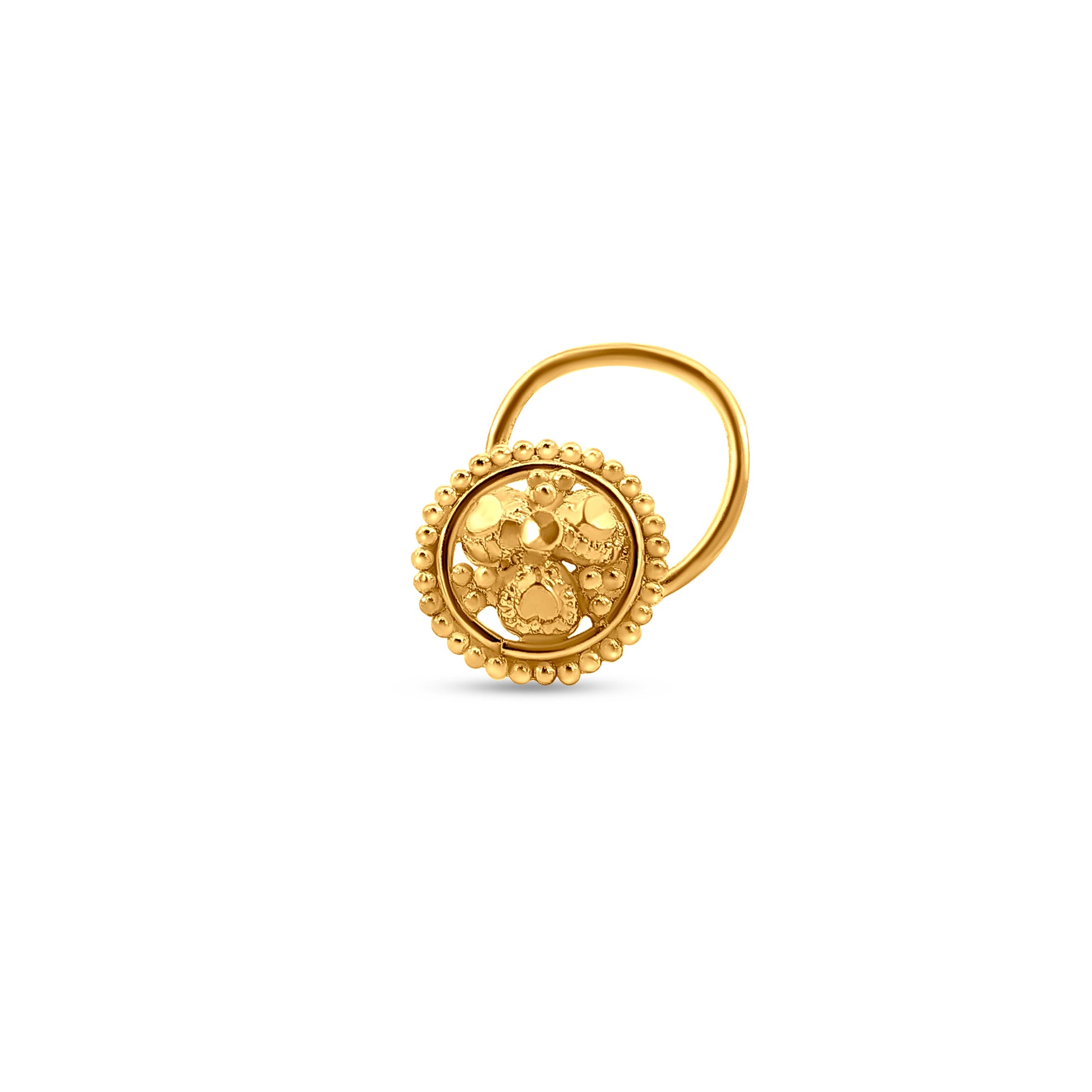 22k Gold Wired Round Nose Pin