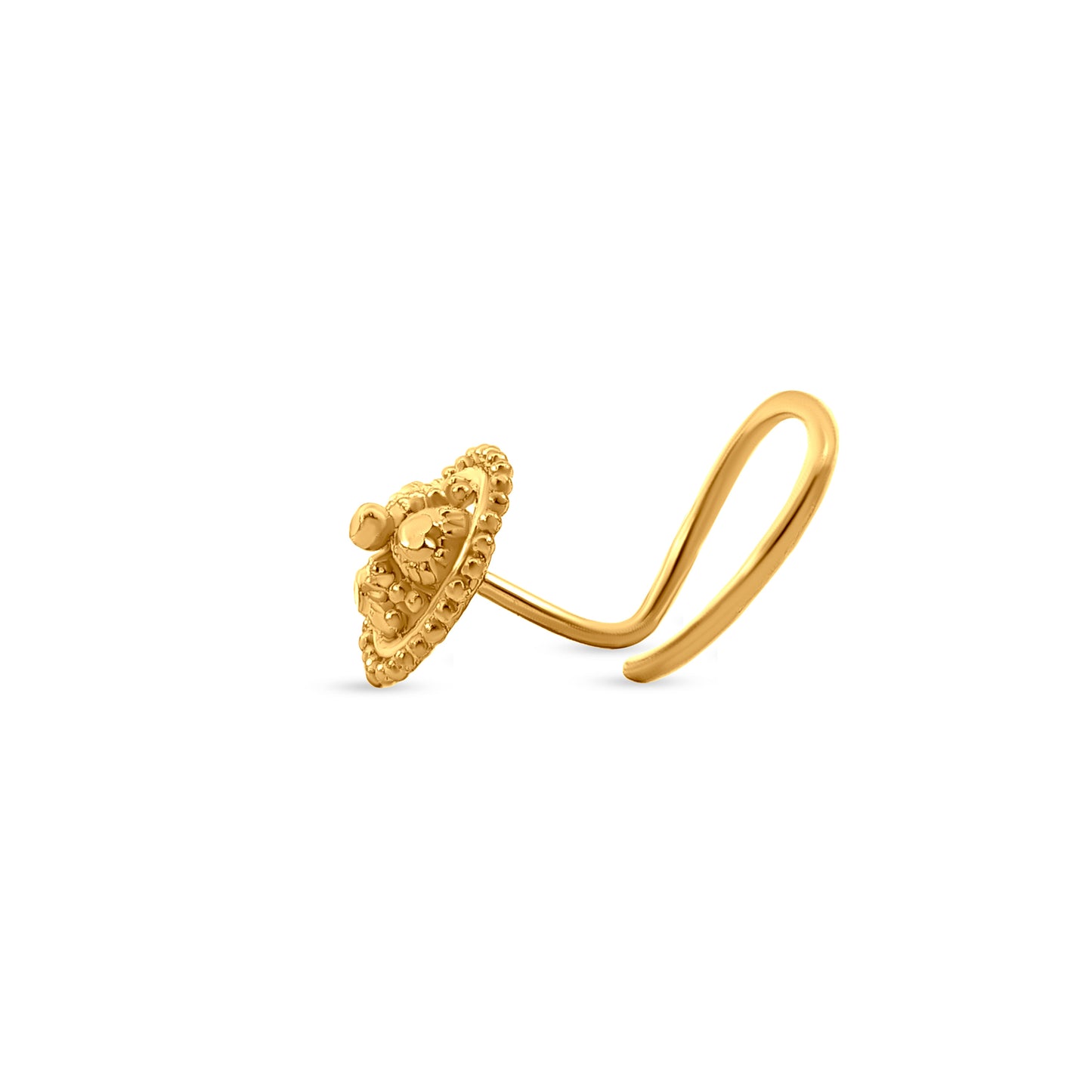 22k Gold Wired Round Nose Pin