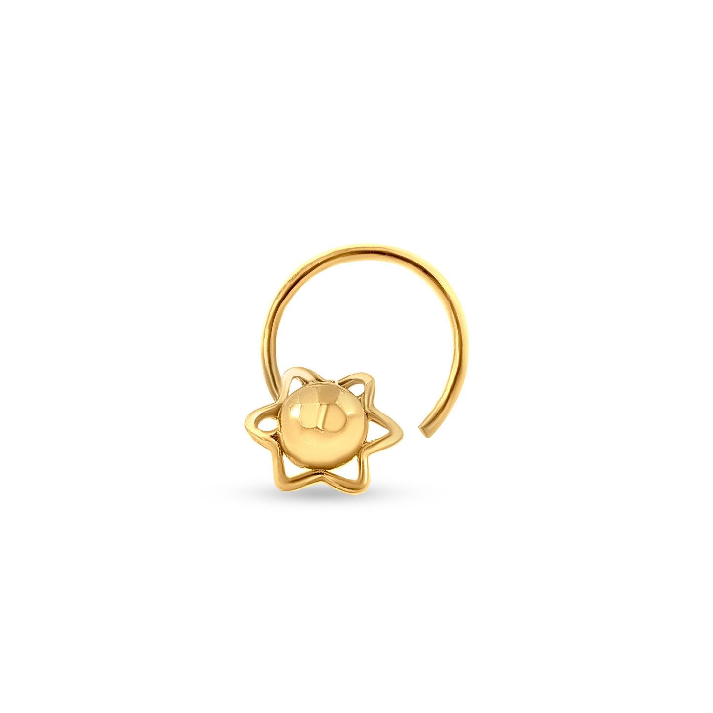 22k Gold Star Nose Pin