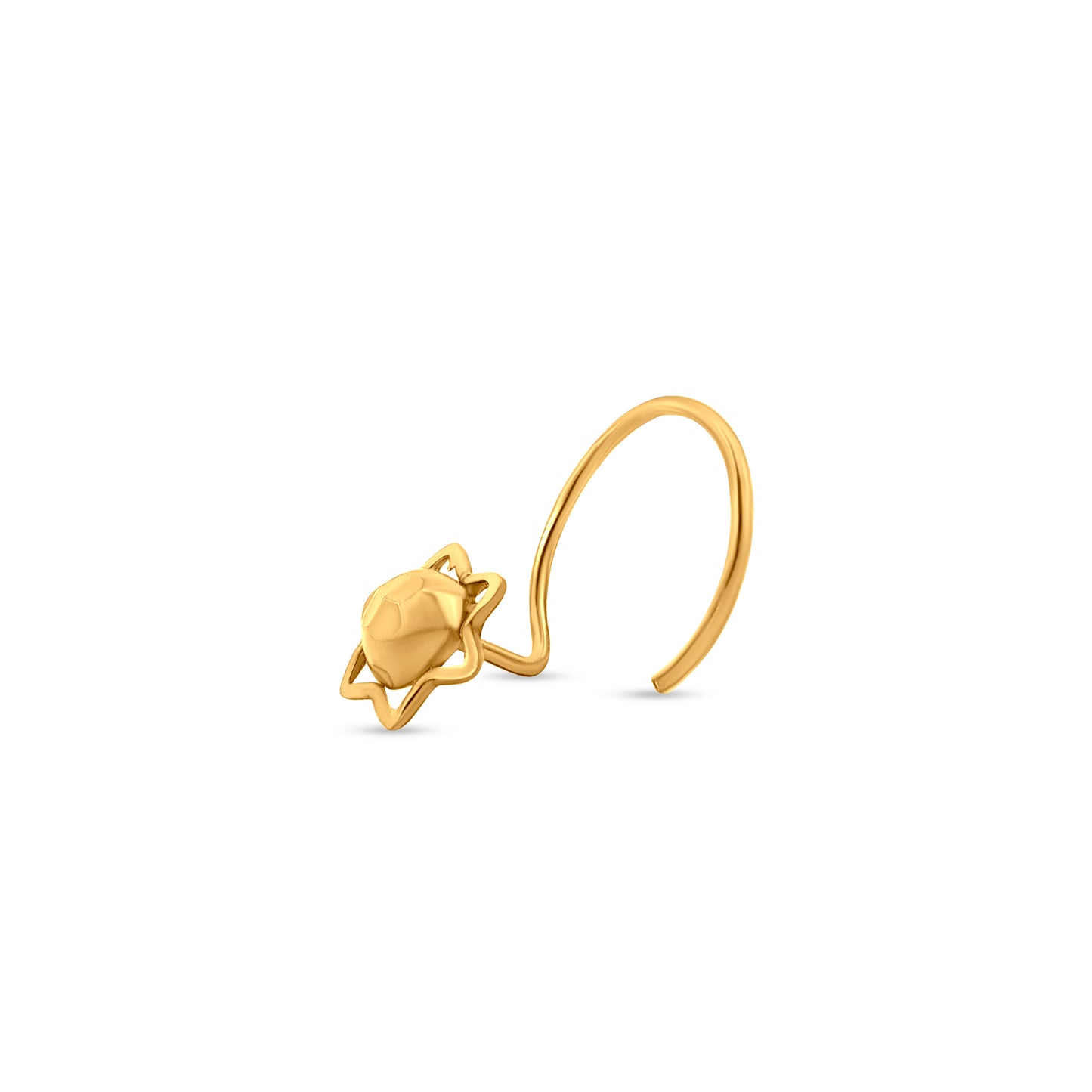 22k Gold Star Nose Pin