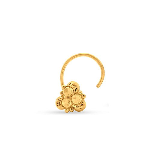 Svarna: Modern 22k Yellow Gold Womens Nose Pin