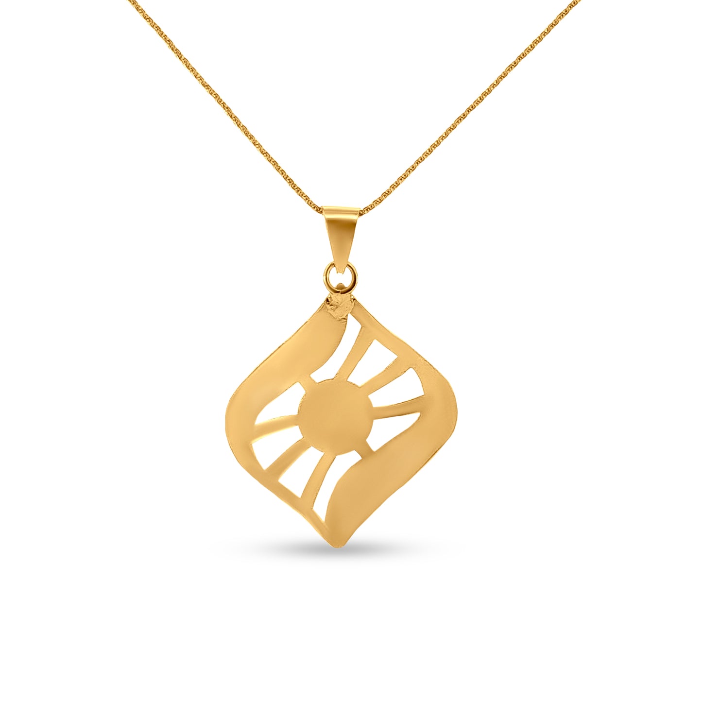 22K Gold Designer Pendant and Earring Set