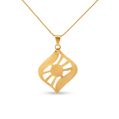 22K Gold Designer Pendant and Earring Set