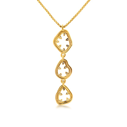 18k Gold Pebble Pendant & Earring Set