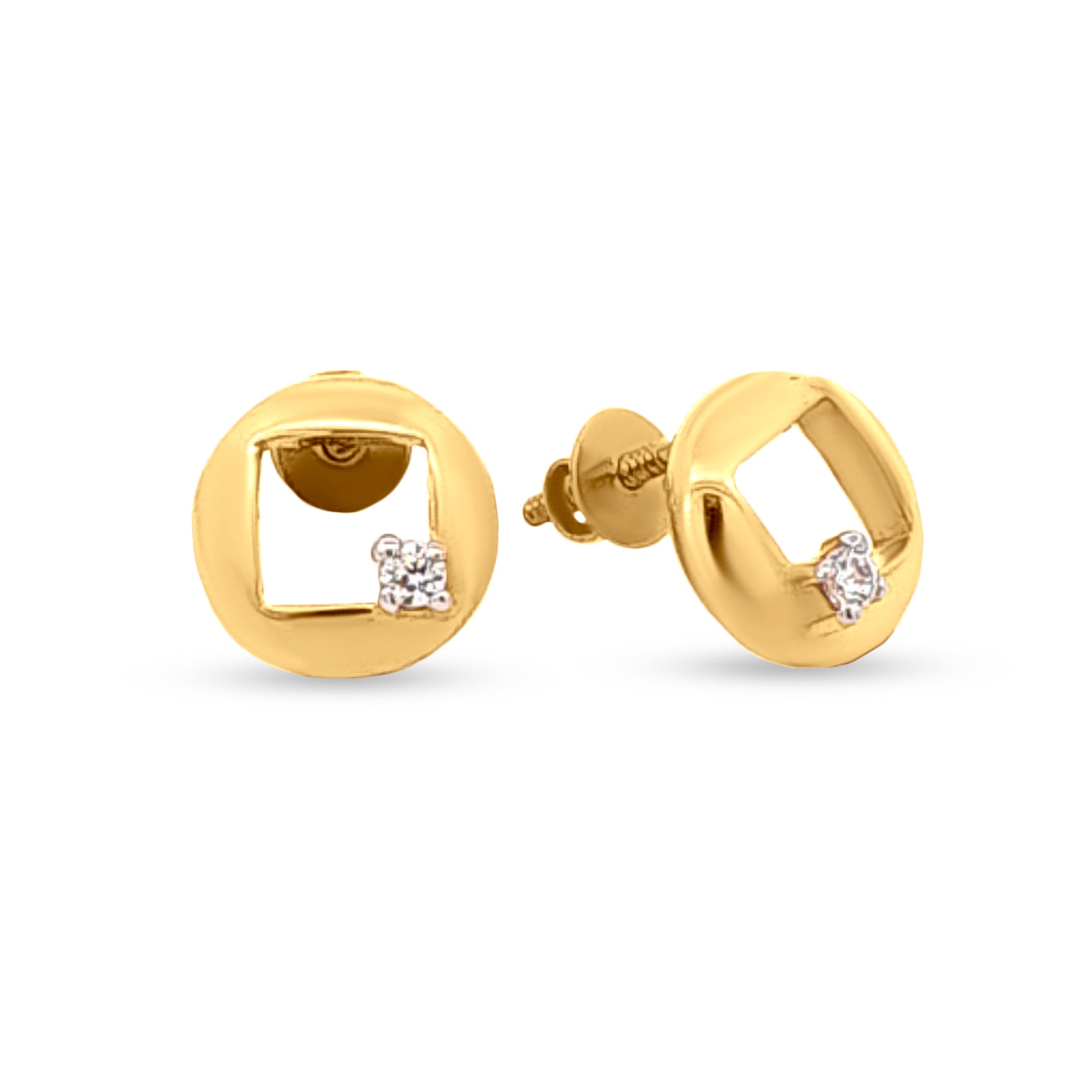 Minimalist 18k Gold Studs