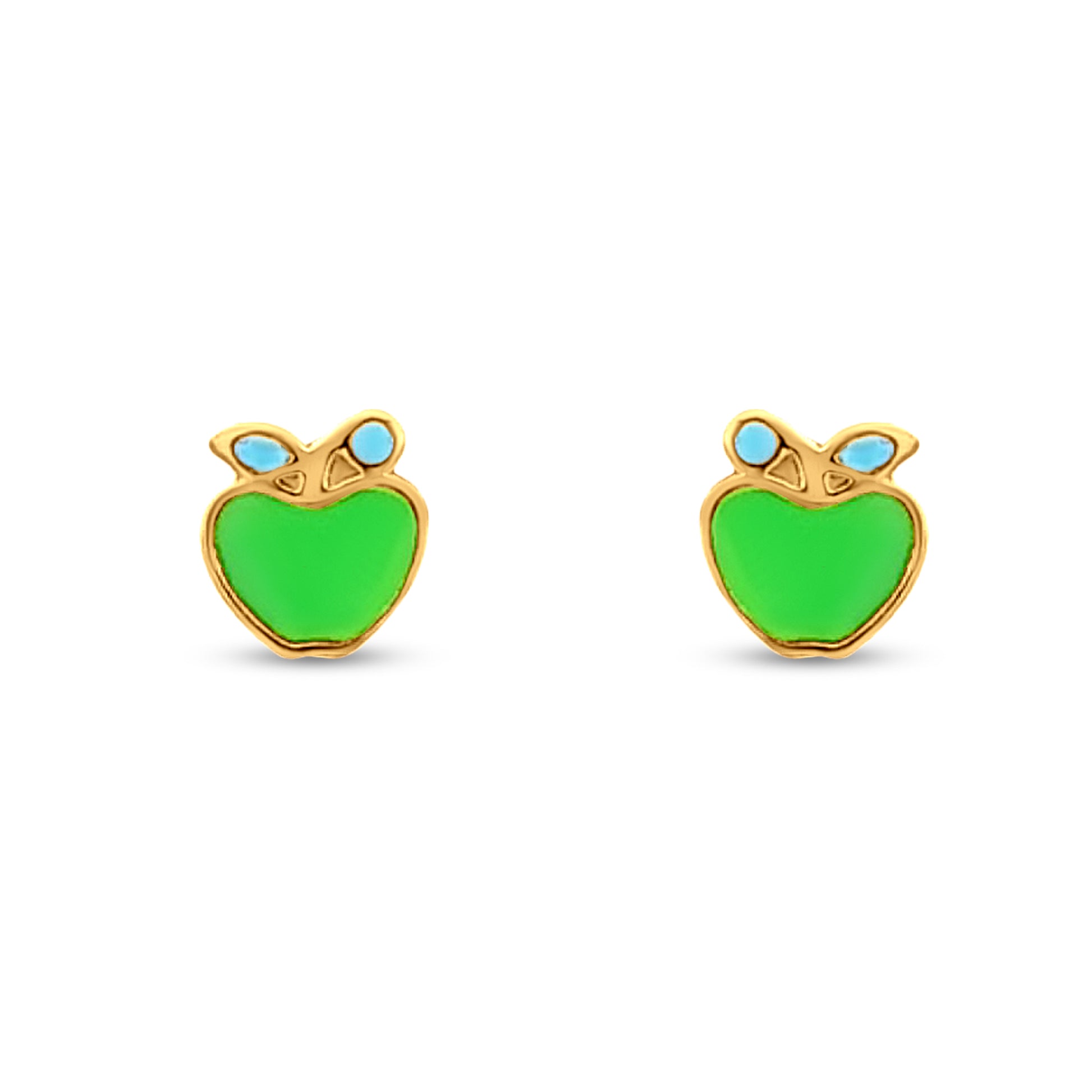 Minimalist 22k Yellow Gold Apple Motif Tops