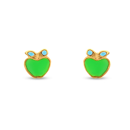 Minimalist 22k Yellow Gold Apple Motif Tops