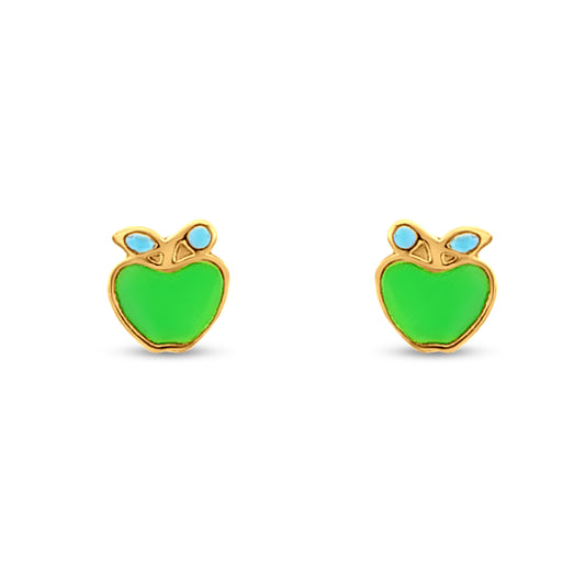 Minimalist 22k Yellow Gold Apple Motif Tops