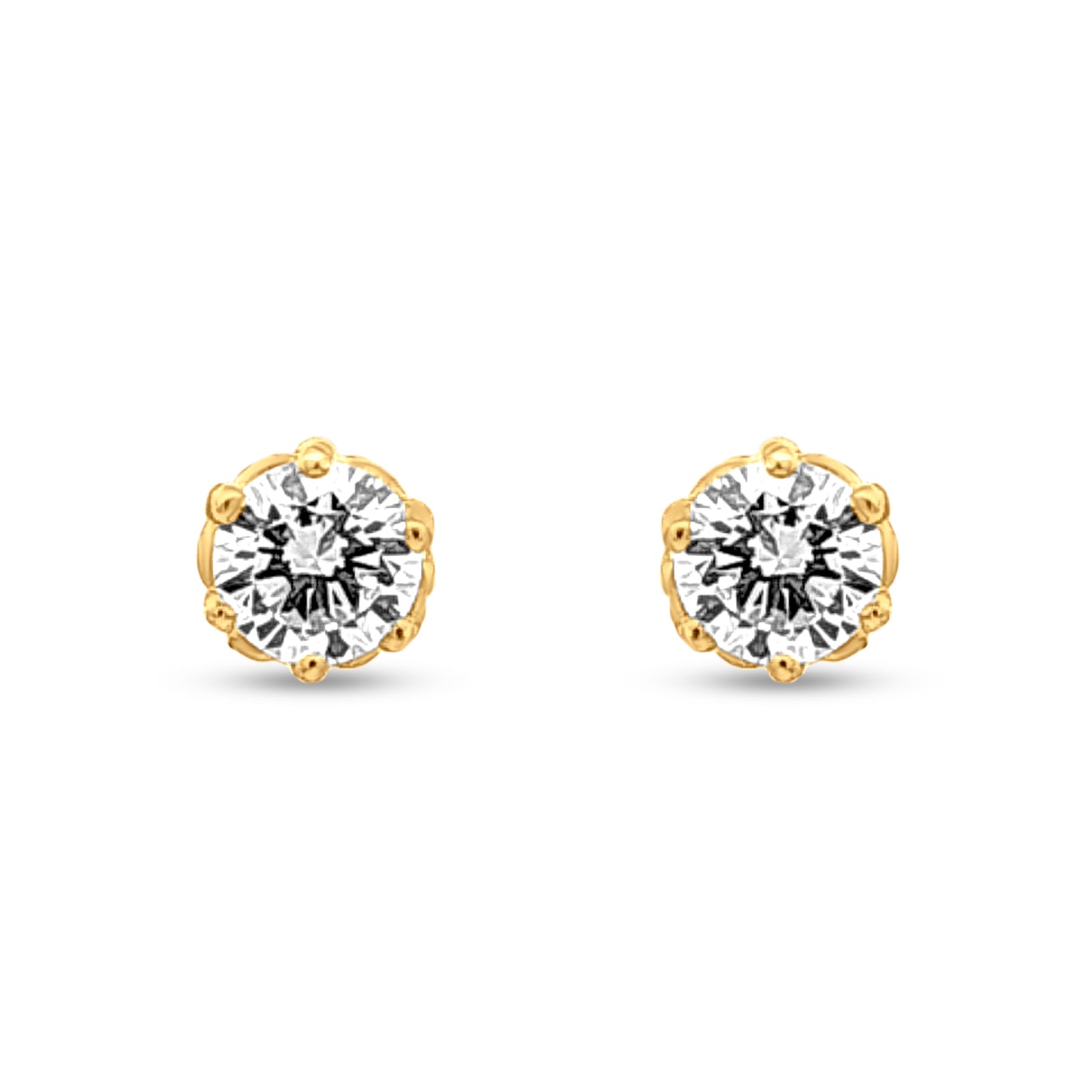 Gold Single Stone Daily Wear Studs