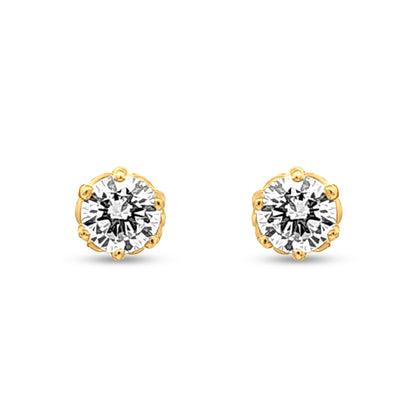 Gold Single Stone Daily Wear Studs