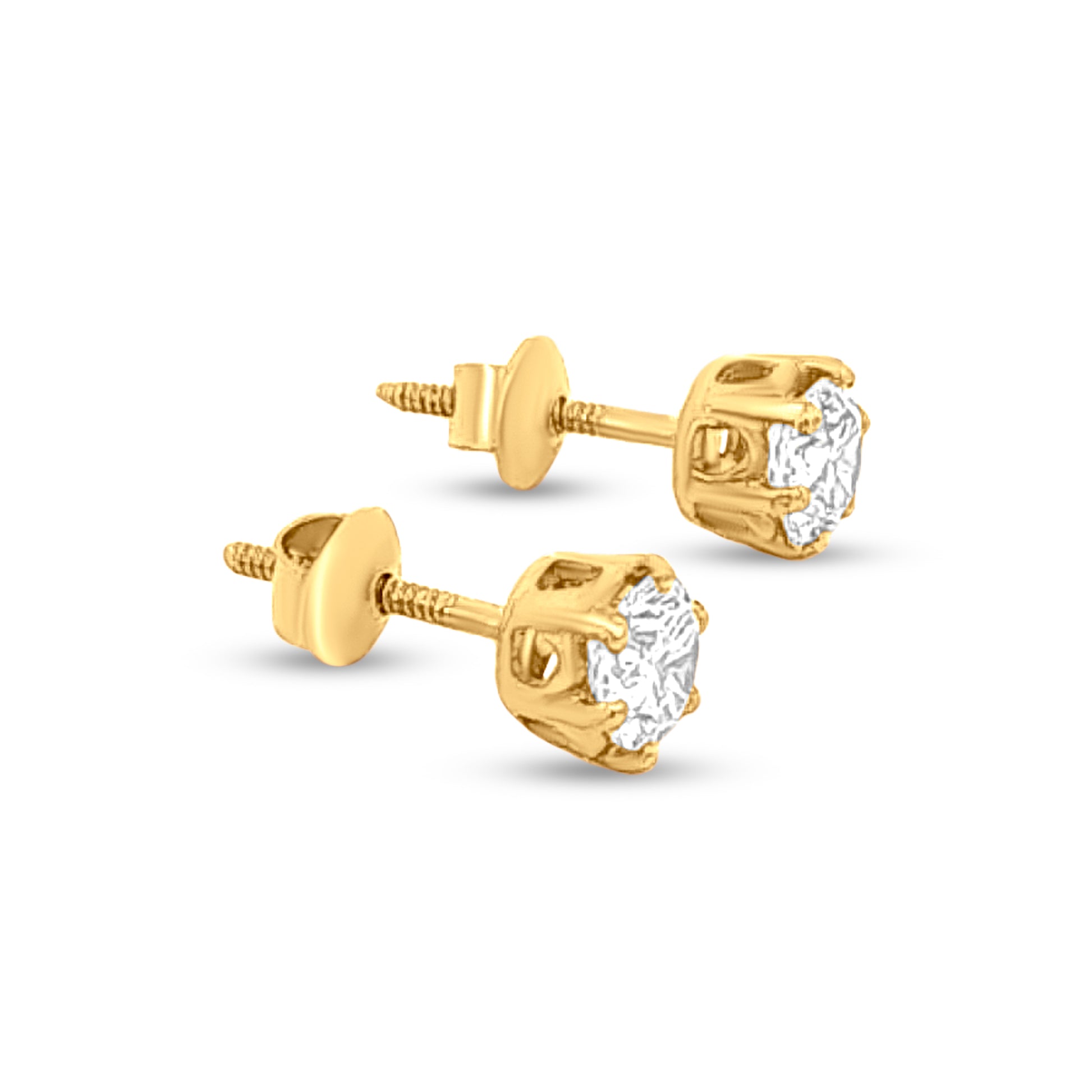 Gold Single Stone Daily Wear Studs